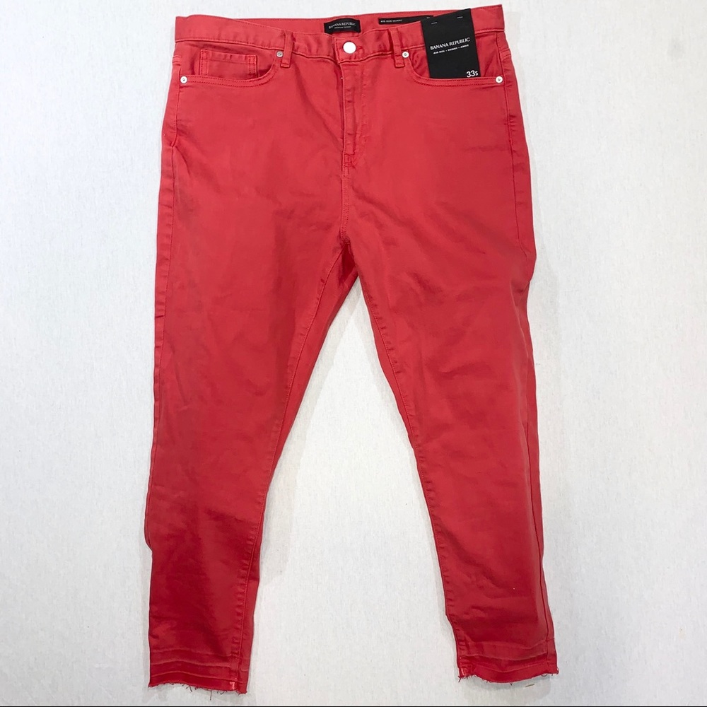 Banana Republic Mid Rise Skinny Ankle Crop 33s